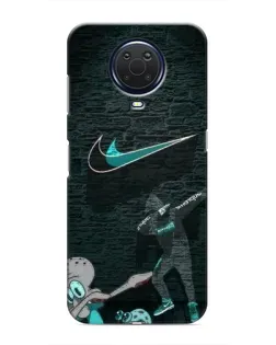 Чехол для Nokia G20 с картинкой «Спортивный арт Nike»