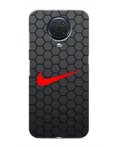 Чехол для Nokia G20 с картинкой «Nike — карбоновая сетка»