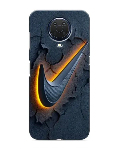 Чехол для Nokia G20 с картинкой «Объемный логотип Найк»