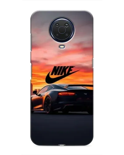 Чехол для Nokia G20 с картинкой «Nike и суперкар»