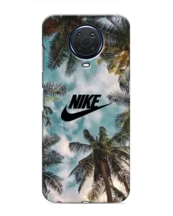 Чехол для Nokia G20 с картинкой «Тропический принт Nike» Чехол для Nokia G20 с картинкой «Тропический принт Nike»