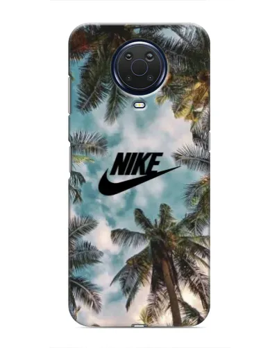 Чехол для Nokia G20 с картинкой «Тропический принт Nike» Чехол для Nokia G20 с картинкой «Тропический принт Nike»