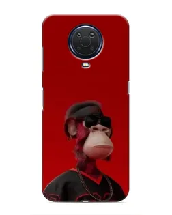 Чехол для Nokia G20 с картинкой «Bored Ape в красном»