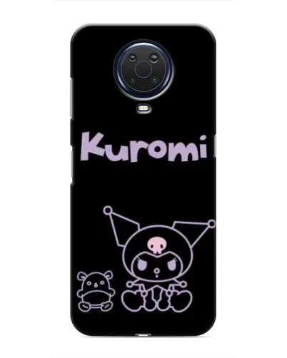 Чехол для Nokia G20 с картинкой «Kuromi — черный минимализм»