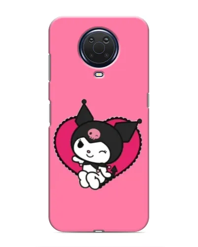 Чехол для Nokia G20 с картинкой «Kuromi — любовь в сердце»