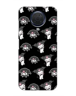 Чехол для Nokia G20 с картинкой «Черный паттерн Kuromi»