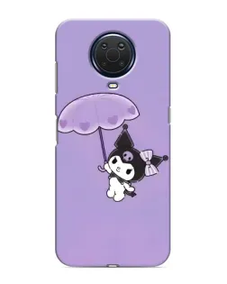 Чехол для Nokia G20 с картинкой «Kuromi с зонтиком»