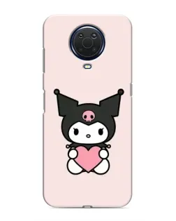 Чехол для Nokia G20 с картинкой «Kuromi и сердце»