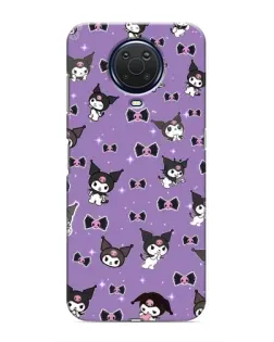 Чехол для Nokia G20 с картинкой «Kuromi — паттерн»