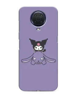 Чехол для Nokia G20 с картинкой «Kuromi на лиловом фоне»
