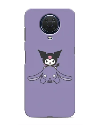 Чехол для Nokia G20 с картинкой «Kuromi на лиловом фоне»