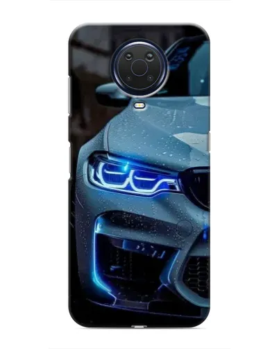 Чехол для Nokia G20 с картинкой «Взгляд BMW с синими фарами»