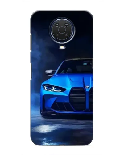 Чехол для Nokia G20 с картинкой «Голубая BMW M4»