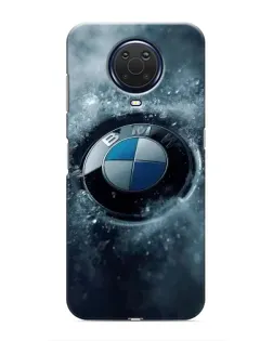 Чехол для Nokia G20 с картинкой «Логотип BMW — лед»