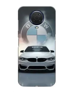 Чехол для Nokia G20 с картинкой «BMW в белом дыму»