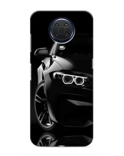 Чехол для Nokia G20 с картинкой «Черная BMW — профиль»