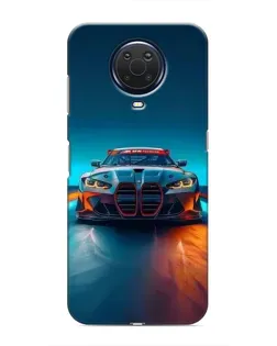 Чехол для Nokia G20 с картинкой «BMW — огни неона»