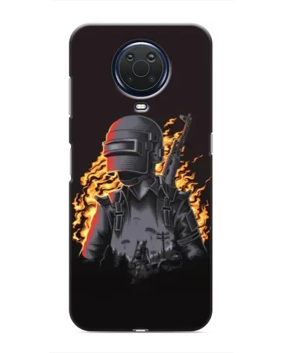 Чехол для Nokia G20 с картинкой «PUBG — огненный силуэт» Чехол для Nokia G20 с картинкой «PUBG — огненный силуэт»