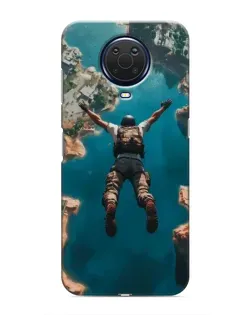 Чехол для Nokia G20 с картинкой «PUBG — свободное падение»