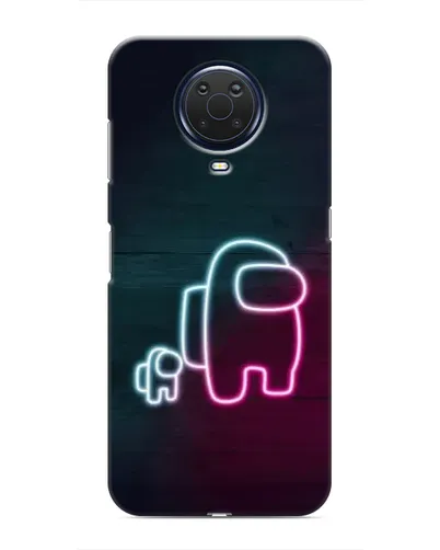 Чехол для Nokia G20 с картинкой «Among Us неон-арт»