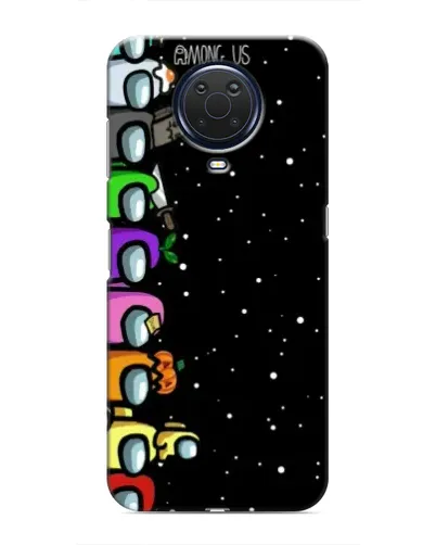 Чехол для Nokia G20 с картинкой «Команда Among Us»