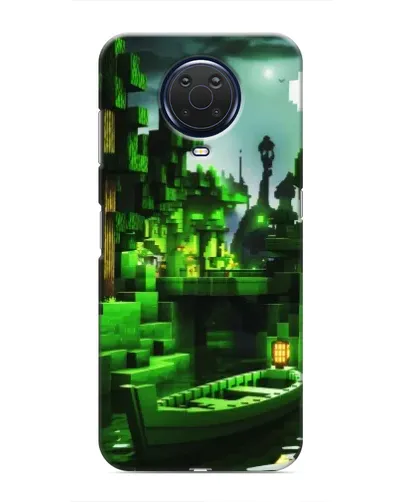 Чехол для Nokia G20 с картинкой «Minecraft лесной пейзаж»