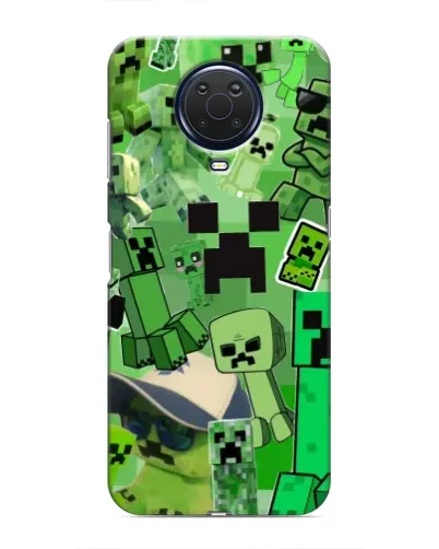 Чехол для Nokia G20 с картинкой «Криперы Minecraft»