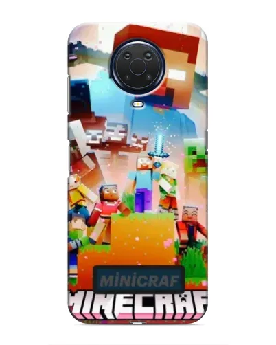 Чехол для Nokia G20 с картинкой «Minecraft герои игры»