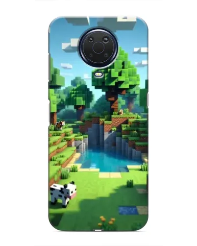 Чехол для Nokia G20 с картинкой «Minecraft летний день»