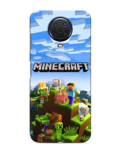 Чехол для Nokia G20 с картинкой «Minecraft классический мир»