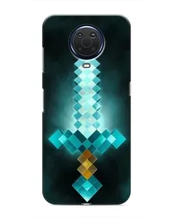 Чехол для Nokia G20 с картинкой «Алмазный меч неон»