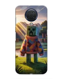 Чехол для Nokia G20 с картинкой «Крипер в свитере»