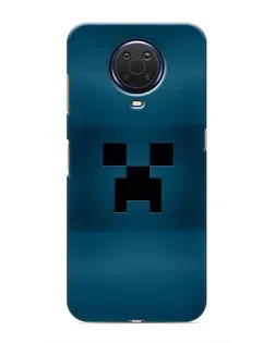 Чехол для Nokia G20 с картинкой «Крипер текстура»