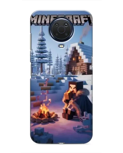 Чехол для Nokia G20 с картинкой «Зимний Minecraft»