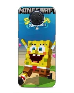 Чохол для Nokia G20 з картинкою «Губка Боб Minecraft»