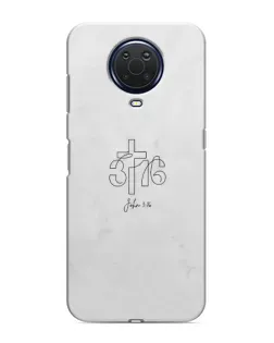 Чохол для Nokia G20 з картинкою «Івана 3:16 Хрест»