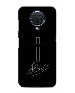 Чехол для Nokia G20 с картинкой «Графический крест Jesus»