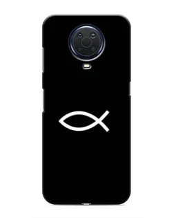 Чехол для Nokia G20 с картинкой «Символ рыбы Jesus»