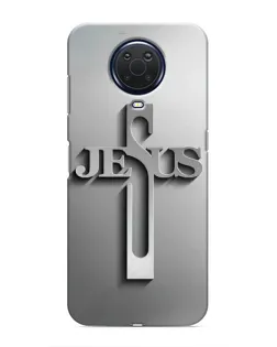 Чехол для Nokia G20 с картинкой «Металлический крест Jesus»
