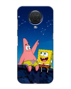 Чехол для Nokia G20 с картинкой «Губка Боб и Патрик ночью» Чехол для Nokia G20 с картинкой «Губка Боб и Патрик ночью»