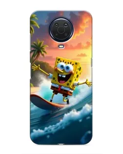 Чехол для Nokia G20 с картинкой «Губка Боб серфингист» Чехол для Nokia G20 с картинкой «Губка Боб серфингист»