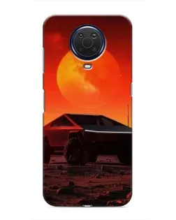 Чехол для Nokia G20 с картинкой «Cybertruck на Марсе»