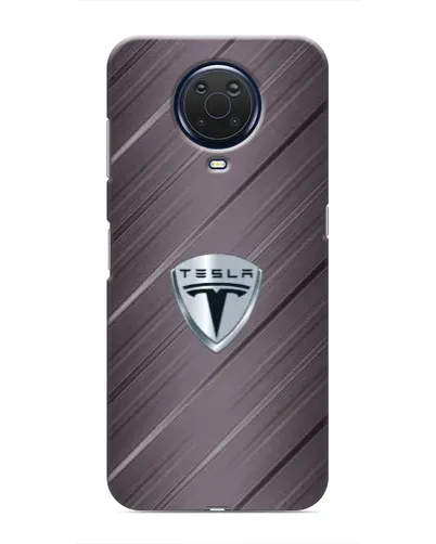 Чехол для Nokia G20 с картинкой «Металлическая текстура Tesla»