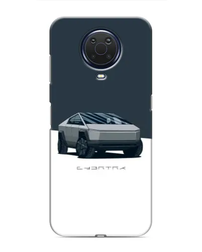 Чехол для Nokia G20 с картинкой «Серебристый Cybertruck Tesla»
