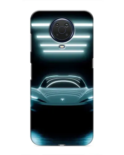 Чехол для Nokia G20 с картинкой «Tesla в неоне»