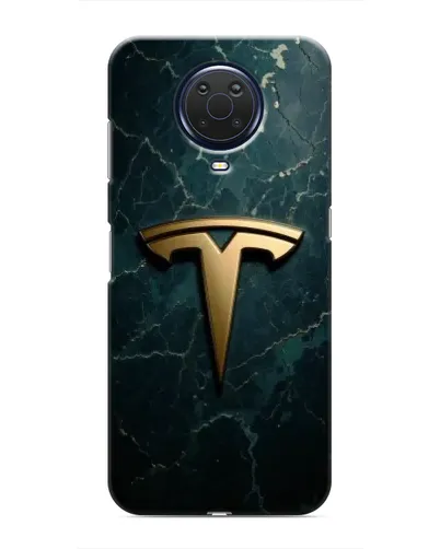 Чехол для Nokia G20 с картинкой «Мраморная Tesla Gold»