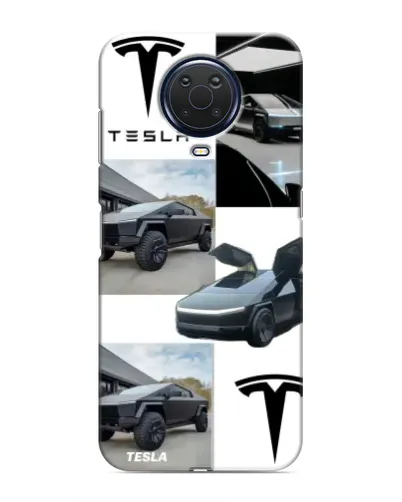 Чехол для Nokia G20 с картинкой «Коллаж Cybertruck Tesla»