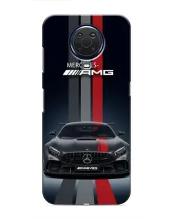 Чехол для Nokia G20 с картинкой «Mercedes — белый карбон»