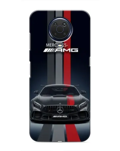 Чехол для Nokia G20 с картинкой «Mercedes — белый карбон»