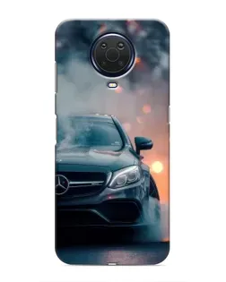 Чехол для Nokia G20 с картинкой «Mercedes — ночной город»